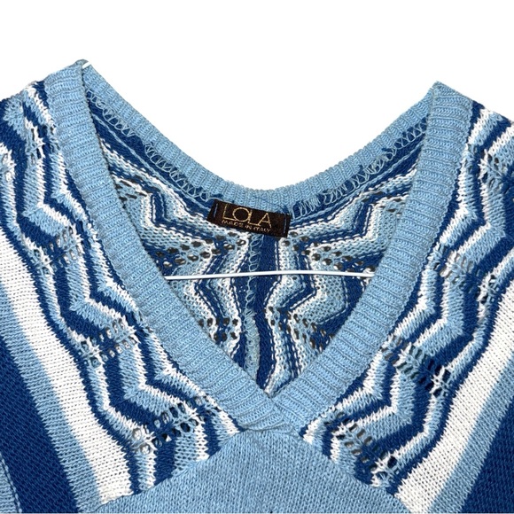 Blue and White Striped Lola Knit Tunic - Picture 2 of 4